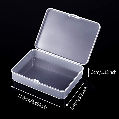 Jetec 18 Pieces Small Clear Plastic Storage Box, 4.5 x 3.3 x 1.2 Inch - size: 4.5 x 3.3 x 1.2 Inch