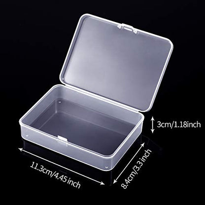 Jetec 18 Pieces Small Clear Plastic Storage Box, 4.5 x 3.3 x 1.2 Inch - size: 4.5 x 3.3 x 1.2 Inch