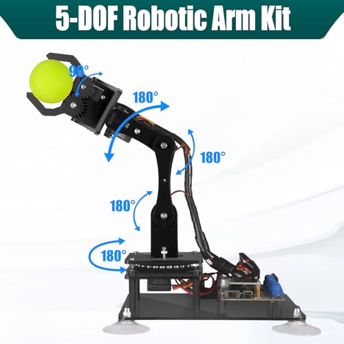 Adeept 5DOF Robotic Arm, Programmable DIY Coding Robotics for Arduino IDE - color: Orange