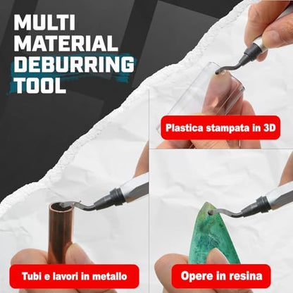 AFA Tooling Deburring Tool, 11 M2 HSS Blades, CNC Anodized Aluminum Handle - style: 11 BS1010 Blades