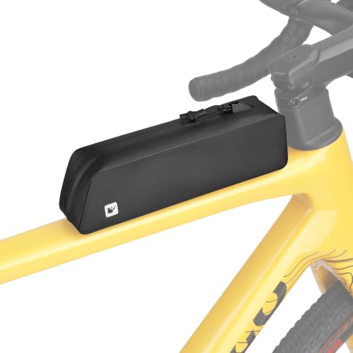Rhinowalk Bike Frame Bag Waterproof Bicycle Top Tube Bag Cycling Tools Storage Bag for MTB Road Bike Accessory (Reflective Black) - color: Reflective Black