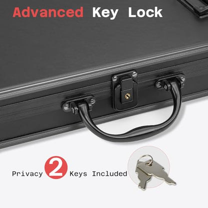 Sooez Key Lock Clipboard Storage Box, Heavy Duty Clipboard with Storage - style: Key Lock - Silver