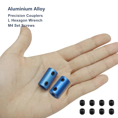 6pcs 5mm to 8mm Bore Rigid Shaft Coupler, Blue - size: 5mm to 8mm
