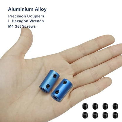 6pcs 5mm to 8mm Bore Rigid Shaft Coupler, Blue - size: 5mm to 8mm