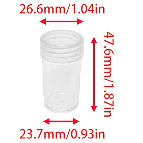 12Pcs Clear Plastic Vials for Diamond Painting Storage