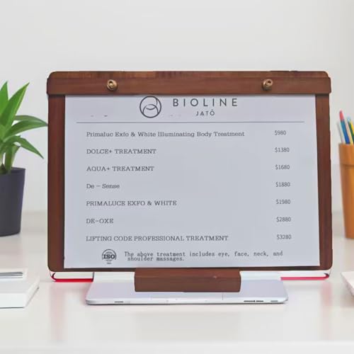 9.45×13.39 Inch Solid Walnut 2‑in‑1 Menu Clipboard, Horizontal Display Sign - size: A4 Horizontal Version