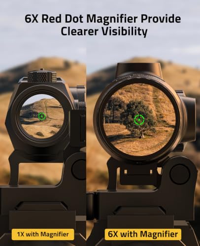 CVLIFE Eaglefeather 3X/4X/5X/6X Compact Magnifier with Quick Release Mount - size: 6X
