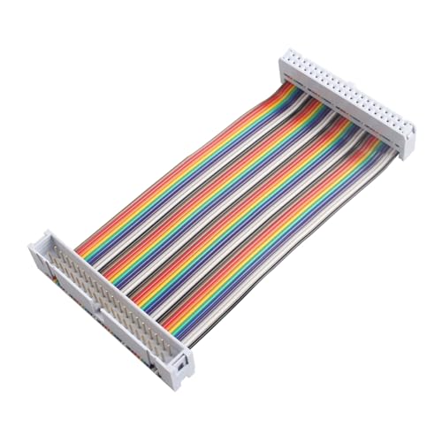 ZDE Male to Female GPIO Flat Ribbon Cable 40pin Breadboard Rainbow Jumper Wire 10cm/3.94inch Compatible with Raspberry Pi 5 4B 3 2 Model B B+ - size: 10cm/3.94inch, style: Male to Female