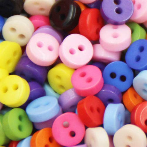 Tiny Button, 500pcs 6mm Micro Resin Buttons for Dolls Clothing Sewing Accessories
