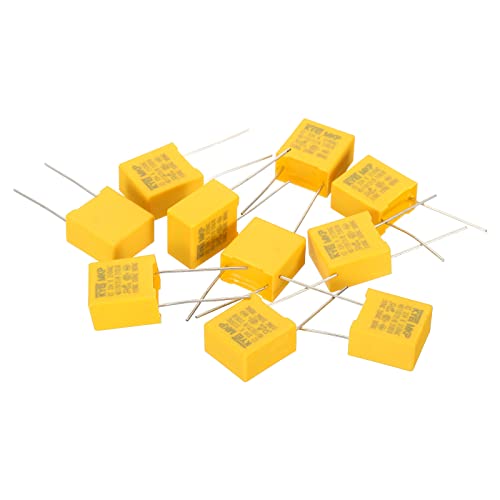 PATIKIL Safety Capacitors, 10 Pack 0.33uF AC 310V 10mm Pin Pitch 13x14x8mm Polypropylene Film Capacitor Assortment Kit for DIY Electronic Products - style: 0.33 uF