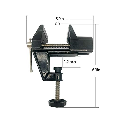 Mini Bench Vise Small Table Clamp Hobby Craft Repair Tool (Clamping Range: 0-2inch) - size: Clamping Range: 0-2inch