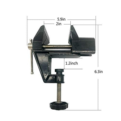 Mini Bench Vise Small Table Clamp Hobby Craft Repair Tool (Clamping Range: 0-2inch) - size: Clamping Range: 0-2inch