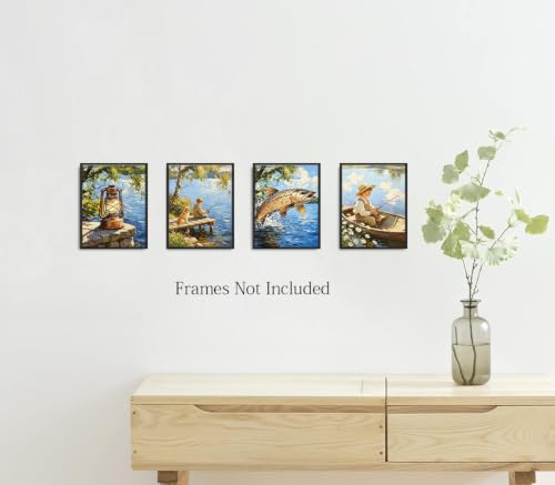 ZOIYINO Kids Nursery Hunting Art Prints,Fishing Nursery Decor - color: Kids Nursery Hunting Art Prints