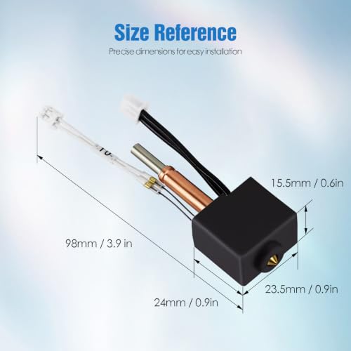 2-Pack Hotend Kit for Anycubic Kobra 3, Kobra 3 Combo, Kobra 3 V2 & Kobra 3 V2 Combo, 0.4mm Brass Nozzle Replacement, 3D Printer Accessories - color: Kobra 3 Hotend Kit (Brass Nozzle)