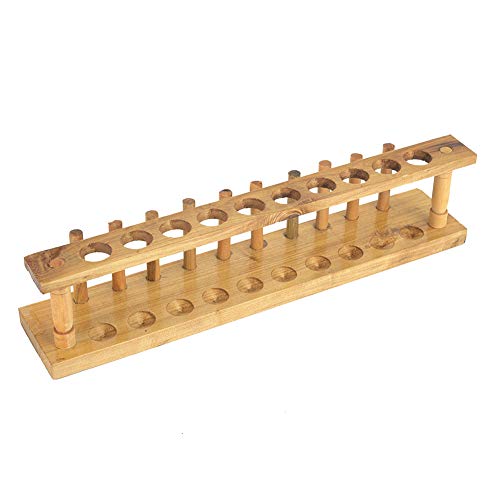 Test Tube Rack, Test Tubes with Rack Wooden Test Tube Stand, Lab Test Tube Stand for Home Lab Chemical Lovers Laboratory (6-Hole Wooden Test Tube Rack) (8-Hole Wooden Test Tube Rack) (10-Hole