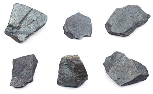 EISCO 6PK Raw Hematite, Mineral Specimens - Approx. 1" - Geologist Selected & Hand Processed - Great for Science Classrooms - Class Pack