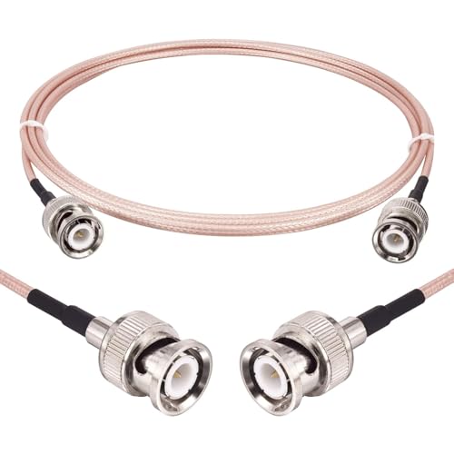 BNC Male to BNC Male RG316 Coaxial Cable 6.56Ft 50 Ohm RF Coax Antenna Extender Pigtail Jumper for CCTV, DVR, Camera, Video Equipment, Ham Radio & Professional Applications - size: 6.56Ft