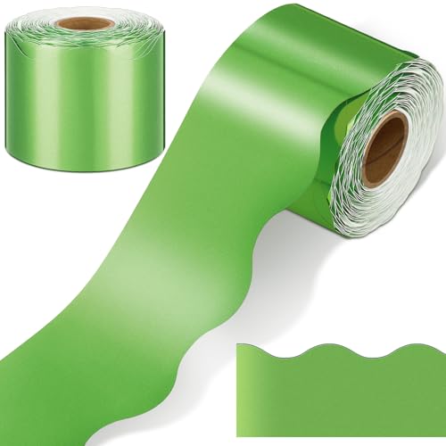 Ecally 65.6 Ft Scalloped Bulletin Board Borders Decor,Pale Green - color: Pale Green