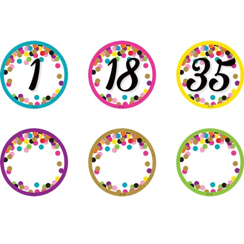 Teacher Created Resources Confetti Numbers Magnetic Accents (TCR77007)