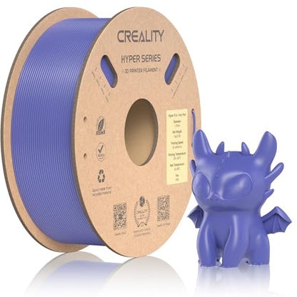 Official Creality Hyper PLA Filament 1.75mm, High Speed PLA 30-600mm/s Rapid 3D Printer Filament, Dimensional Accuracy +/-0.02mm, Fit Most FDM 3D Printers, 1KG(2.2lbs) Spool Very Peri - color: Very Peri