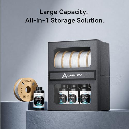 Creality Filament Storage Box 10KG, 3D Filament Dryer with Magnetic Closure, Moisture-Proof & Damp-Proof, Large Capacity Rack & Resin Sealed Dust Cover, Easy Access - style: Filament Storage Box 10kg Capacity