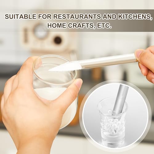 Zonon 12 Pcs 6 Inch Lab Spatula Stainless Steel Bead Scoop Round Pointed