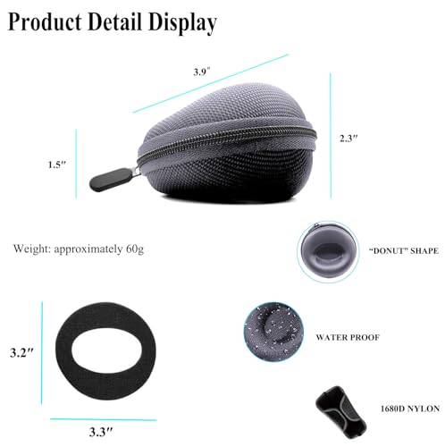 Travel Watch Case, TICFROG Portable Single Watch Case Roll Storage Box for Men's Wristwatches & Smart Watches up to 50mm with 7.08'' X 7.08'' Cleaning Cloth, Grey - color: Grey