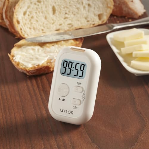 Taylor Digital Kitchen Timer Large LCD Display Magnetic Back