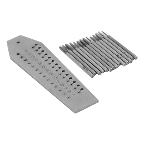 Ejoyous Metric Tap and Die Set, 14pcs Watch Micro Tap Die Screw Plate Set 0.7mm-2.0mm for Jewelry Making Watch Repair with Metal Screw Plate