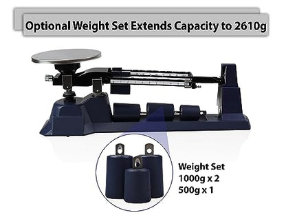 Parco Scientific PA0080 Triple Beam Balance with Weight Set, 2610 g Capacity - style: Triple Beam Balance with Weight Set