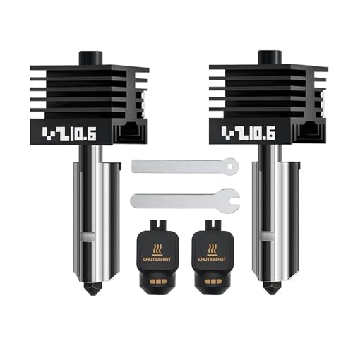 2PCS 0.6MM Hotend Kit for Bambu Lab P2S/H2D/H2C/H2S/X2D/A1/A2L/A1MINI - color: Black, size: 0.6mm