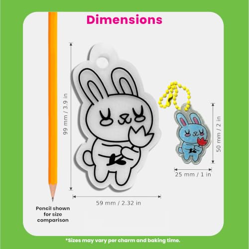 Ooly DIY Shrink Art Charms Kit, 28 Pc – Garden Pals - color: Garden Pals
