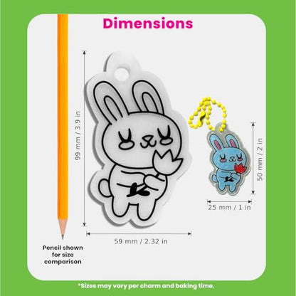 Ooly DIY Shrink Art Charms Kit, 28 Pc – Garden Pals - color: Garden Pals