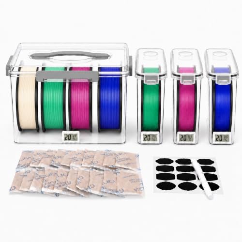 3D Printer Filament Storage Box Kit, Filament Dry Box Set with Sealed Lids