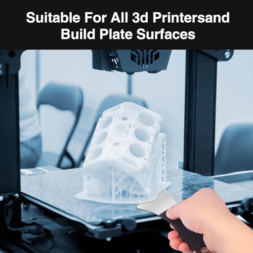 Professional 3D Printer Tool,Upgraded Metal 3D Printer Model Stripping Scraper with Comfort Grip - Polished Stainless Steel Blade for Safe Removal, Scratch-Resistant Printing Accessories (Black)