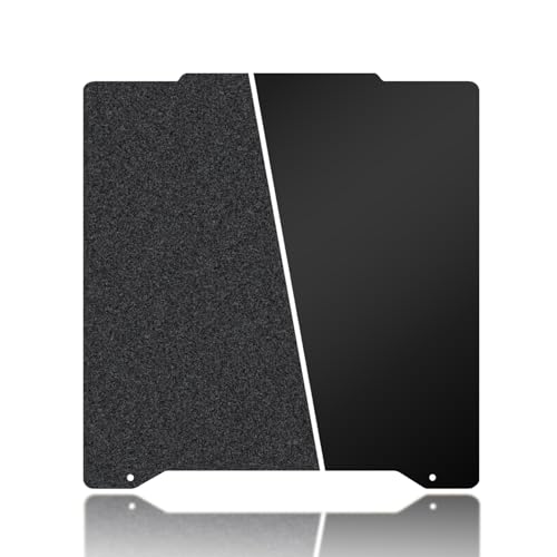 190x190mm Black Build Plate for Prusa Mini, Double Sided Textured PEI+Smooth PEI Flexible Spring Steel Platform Heated Printing Bed for Prusa Mini 3D Printer - size: 190x190mm