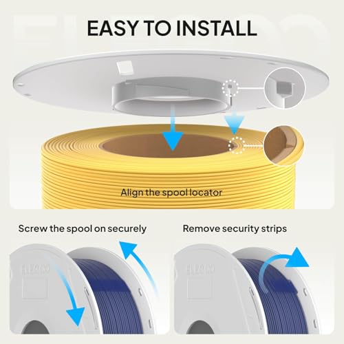 ELEGOO Matte PLA 3D Printer Filament 1.75mm Black/White 4KG - color: 4*1kg Black,black,white,white