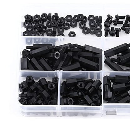 Eujgoov Nylon PCB Standoff Spacer Kit PA66 M2 M3 Male Female Threaded (M3 - size: M3 single pass-A type