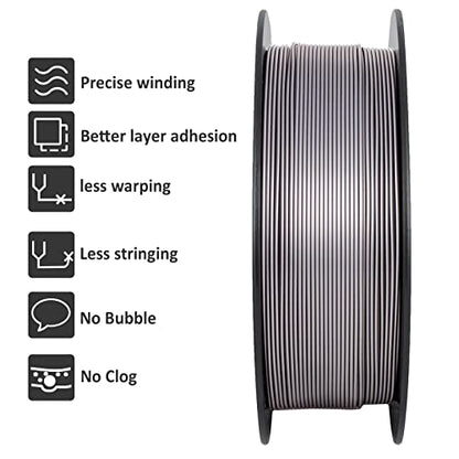Geeetech Silver PLA Filament 1.75mm 1kg - color: 1kg Pla New Silver