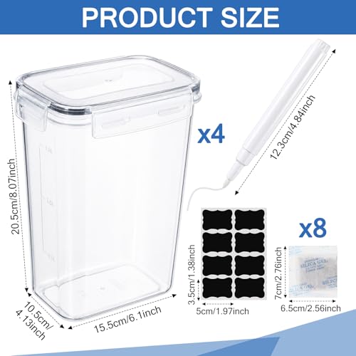 Gerrii 4 Pcs 3D Printing Filament Storage Box Filaments Container for PLA