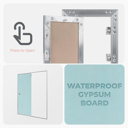 16" x 20" Drywall Access Panel – Waterproof Aluminum Frame Gypsum Hatch – Wall & Ceiling Inspection Door – Easy Install Removable Cover for Plumbing, Electrical, Utility & Ventilation Access - size: 16 x 20