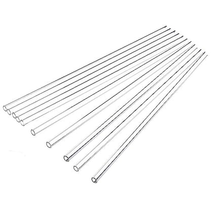 10pcs 300mm Long Borocilicate Glass Tubes OD 10mm Thickness 1mm Wall Glass Tube Laboratory Tubing Clear Tubes for Art DIY