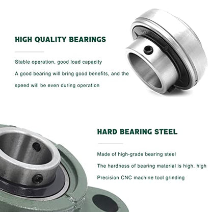 DEEPDREAM UCFL204-12 Pillow Block Bearing - Pack of 4 Flange Mounted Pillow Block Bearings 3/4 inch Bore Chrome Steel Bearings, Self Alignment Pillow Block Bearing - size: UCFL204-12-4pcs