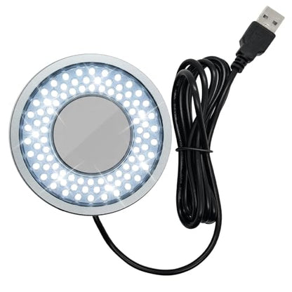 Polarized Led Ring Light for Microscope, 90 LED USB Microscope Ring Light Lamp Anti-Glare Illuminators Light Source for Industrial Digital Camera Phone Solder Repair Tools - color: Polarized Ring Light
