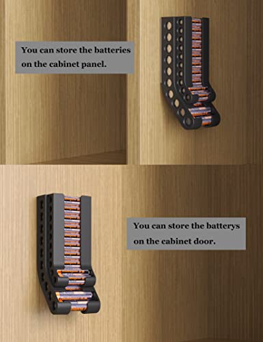Battery Storage Organizer AA & AAA Combo, (Black) - color: Black