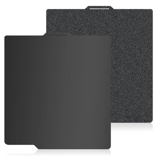 257x257mm Double-Sided PEI Build Plate for Bambu Lab X2D P2S A1 X1C X1 X1E P1P P1S, Black Smooth & Textured Flexible Spring Steel Plate, PLA PLA+ TPU Low Temp Printing Bed - size: 257x257mm