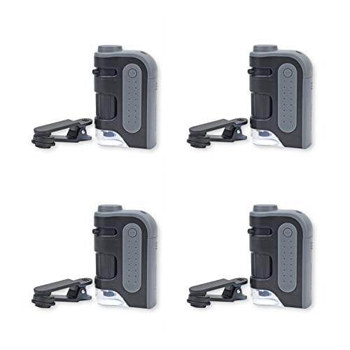 Carson MicroBrite Pro Kit with Pocket Microscope & Smartphone Adapter Clip