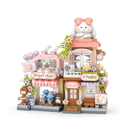 Bunny's Bloom Shop Mini Micro Building Blocks Toy Set - color: Bunny's Bloom Shop