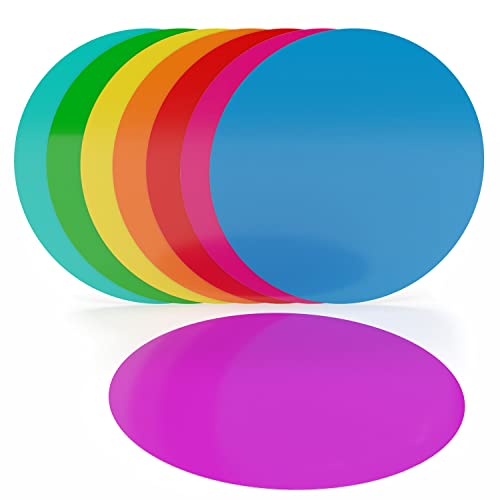 SCRIBBLEDO 8 Pack Dry Erase Dots 11 inch Colorful Dry Erase Circles for Tables Whiteboard Wall Removable Vinyl for School Classroom Teachers Students