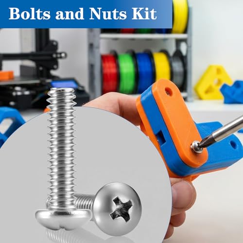 216PCS #8-32 Machine Screws Phillips Pan Head Bolts Nut Assortment Kit - size: SS #8-32 216PCS